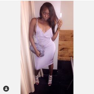 Boohoo Lavender Slinky Dress